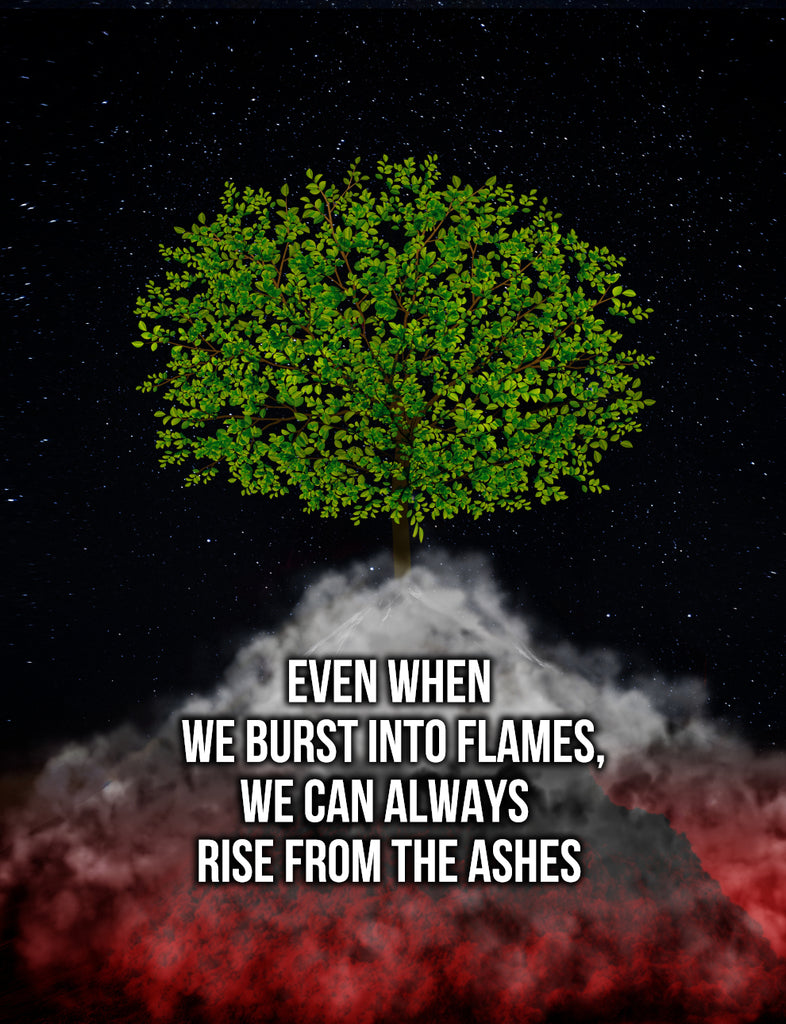 Even When We Burst Into Flames We Can Always Rise From The Ashes Mo Canvas Grit