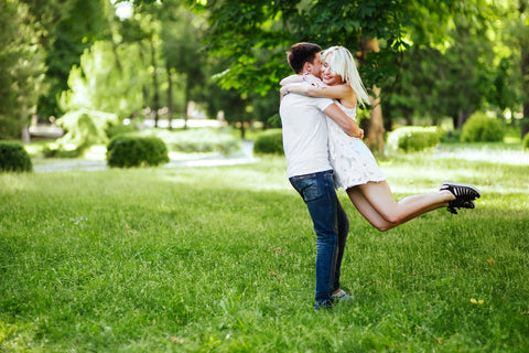 boy and girl in park