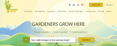 screenshot of gardensavvy.com