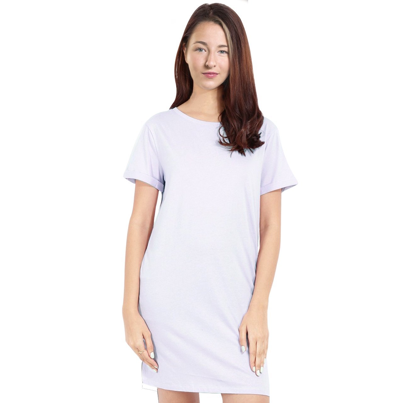 white plain t shirt dress