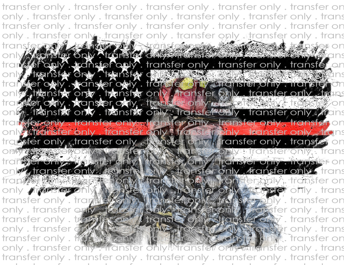 Firefighter Flag - Waterslide, Sublimation Transfers – Crafty Bucks