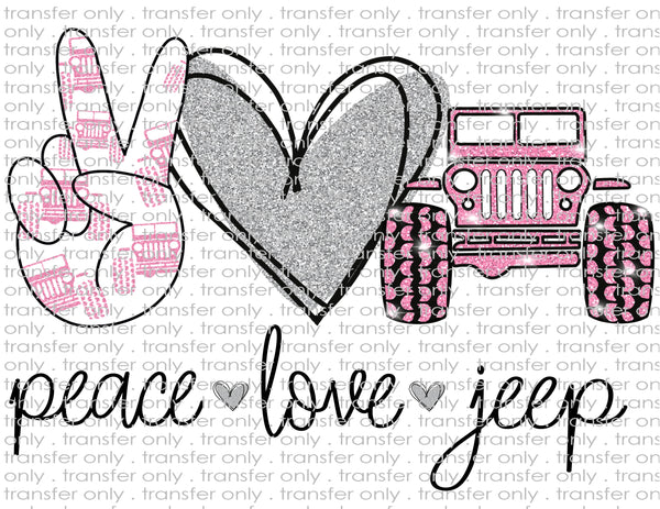Download Peace Love Jeeps Waterslide Sublimation Transfers Crafty Bucks