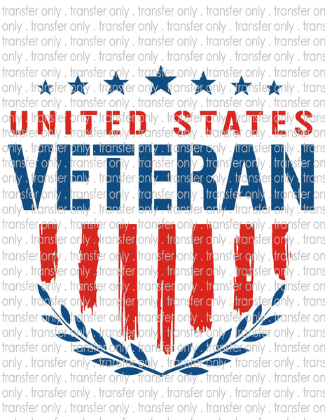 United States Veteran - Waterslide, Sublimation Transfers – Crafty Bucks