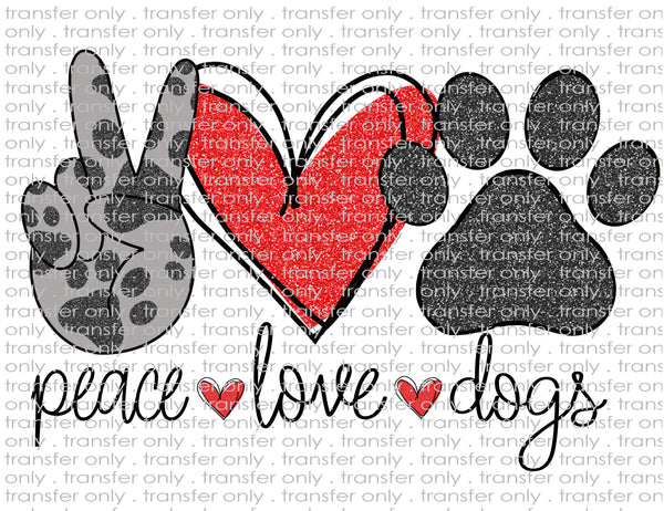 Download Peace Love Dogs - Waterslide, Sublimation Transfers ...