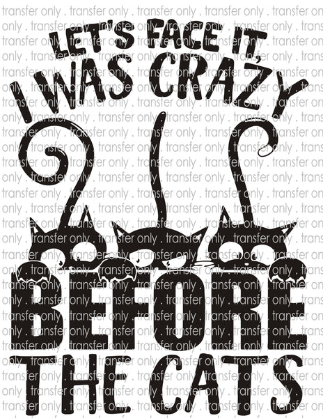 Crazy Before Cats Waterslide Sublimation Transfers Crafty Bucks