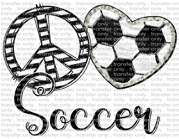 Download Peace Love Soccer Waterslide Sublimation Transfers Crafty Bucks