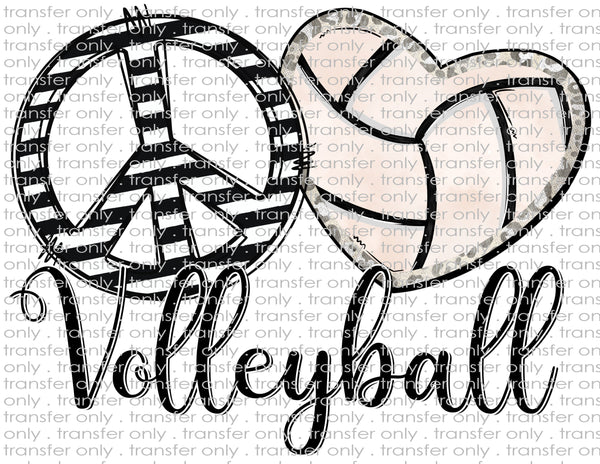 Download Peace Love Volleyball Waterslide Sublimation Transfers Crafty Bucks
