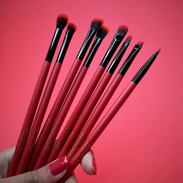 Red and Black Make-Up Brush Set - 4 Piece Blending Brushes – Arttitude  Cosmetics