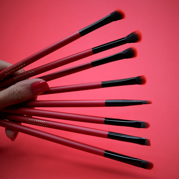 Red and Black Make-Up Brush Set - 12 Piece – Arttitude Cosmetics