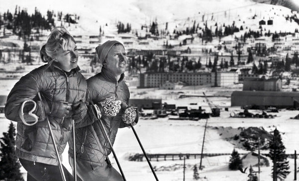 David and Renie Gorsuch look over a ski resort