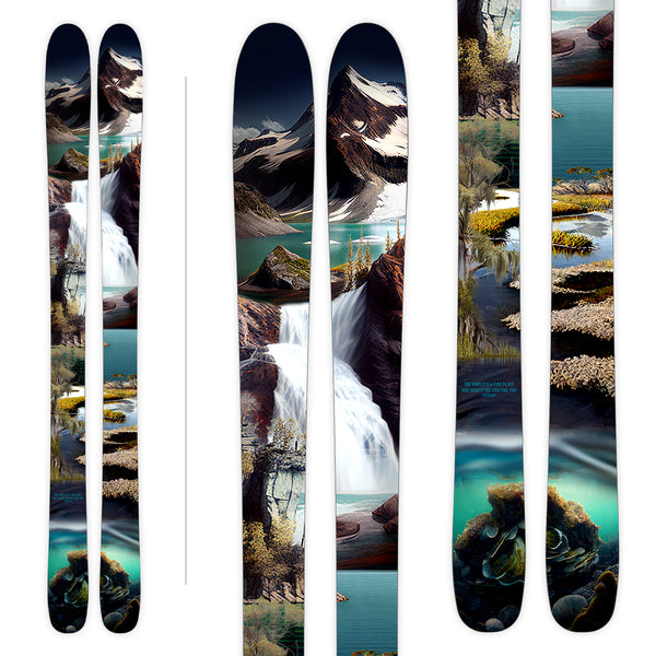 Watershed custom graphic for Wagner Custom Skis