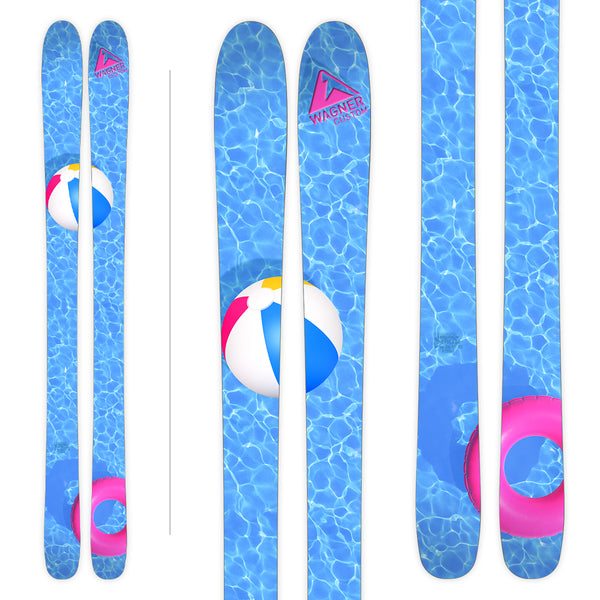 Poolside custom graphic for Wagner Custom Skis