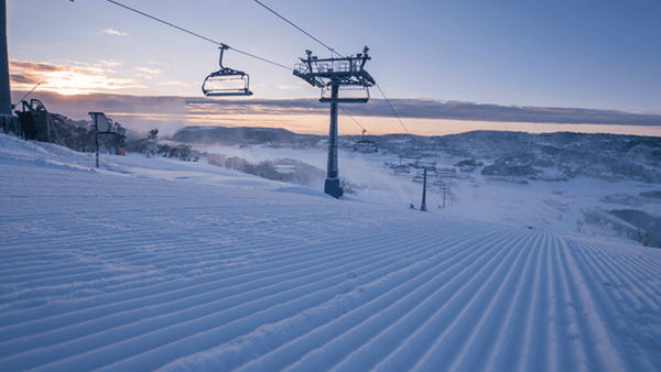 Perisher's groomed trails.