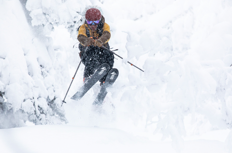 Skiing on Teton Pass