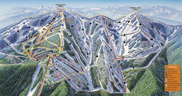 Silver Mountain trail map by James Niehues