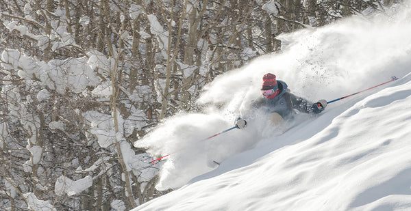 Victor Major skis some powder.