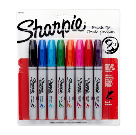 Juego de Marcadores permanentes Sharpie punta fina colores basicos