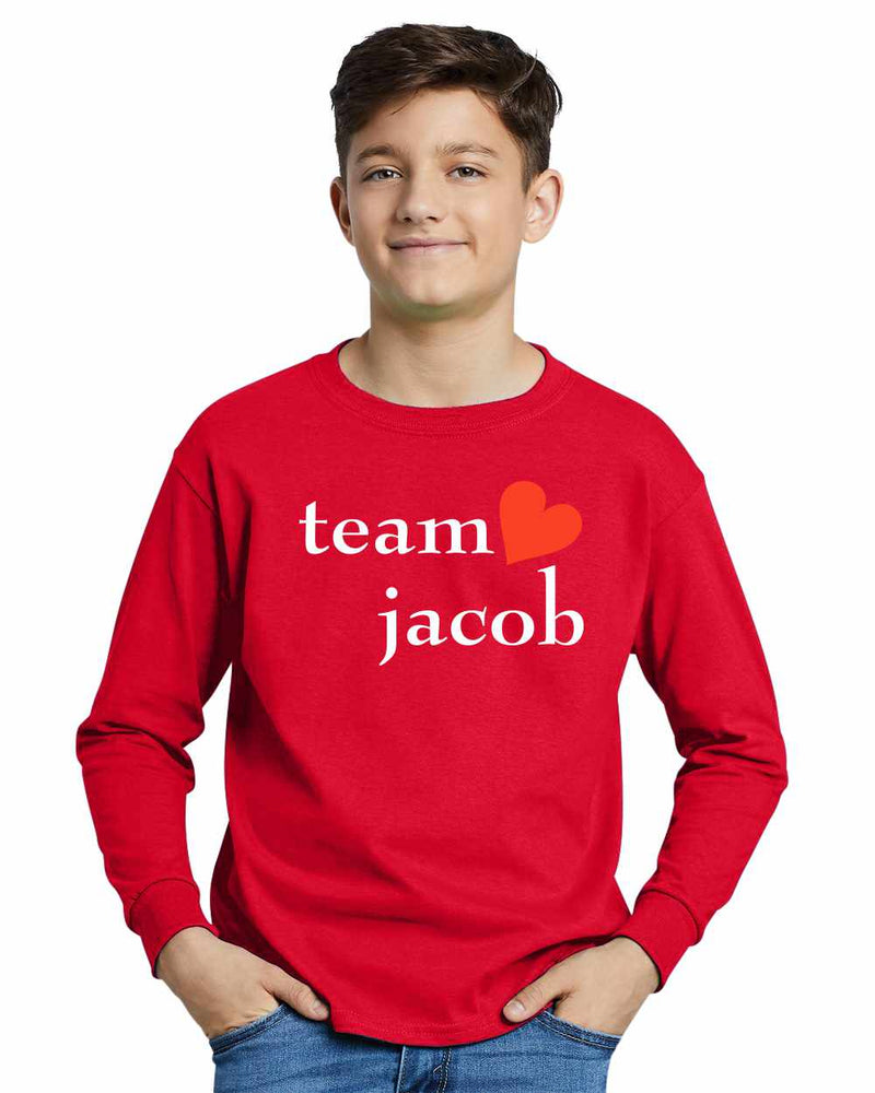 TEAM JACOB on Youth Long Sleeve Shirt
