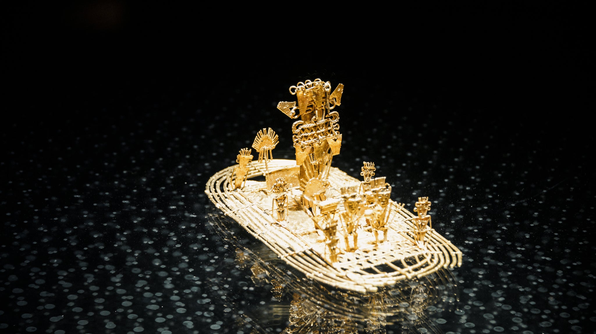 Goldfloß von Eldorado: Ein aus filigranem Gold gefertigtes Floß, 600 n. Chr. – 1600 n. Chr. aus Pasca