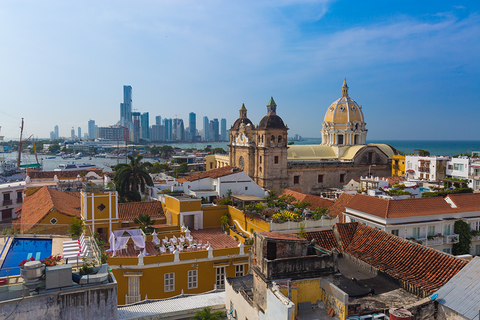 Cartagena - historisches Zentrum und die moderne Hochhaus Gegend