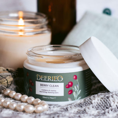 Deerieo Berry Clean cleansing balm, facial mask and dry skin treatment multifunctional product is suitable for sensitive and dry skin types.