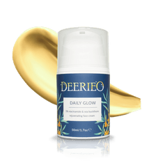 Deerieo Daily Glow moisturising face cream with niacinamide and sea buckthorn.
