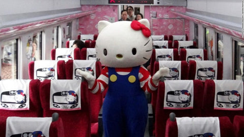Hello Kitty train in Japan
