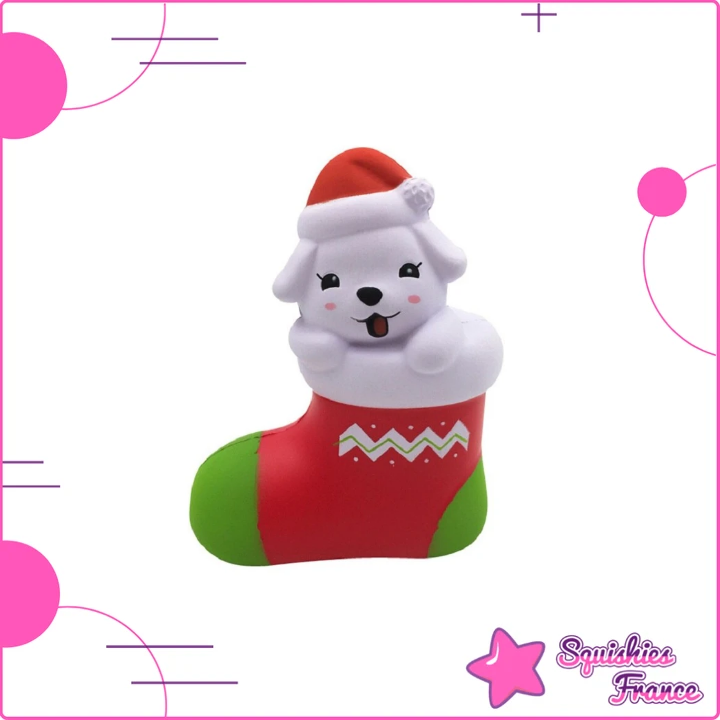 Squishy+chien+chausson+de+noël