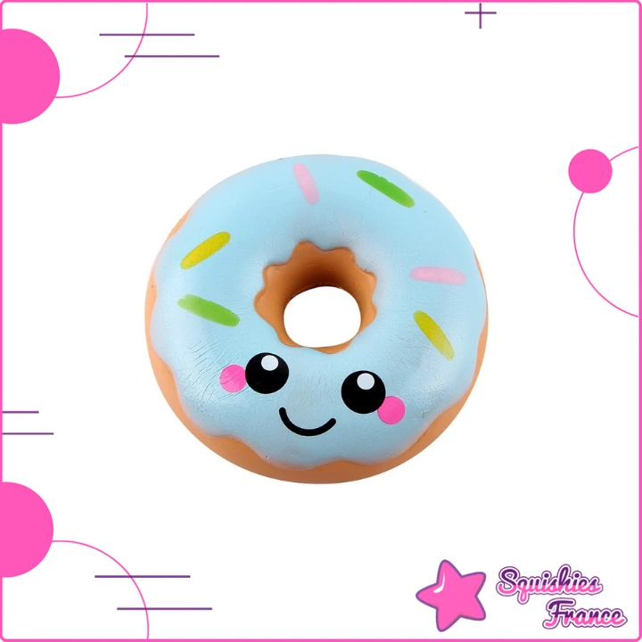 Squishy+donut+kawaii+bleu+-+Kawaii,+Comida+-+Squishies+França