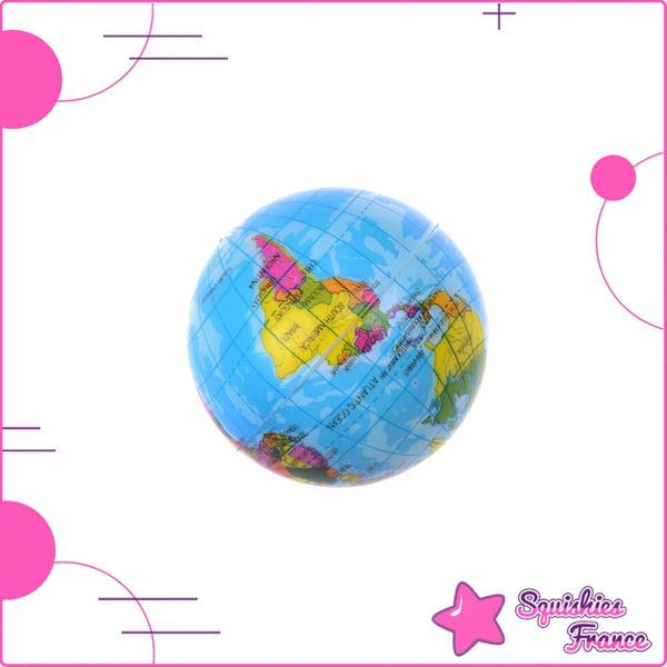 Balle anti-stress globe - Squishies France