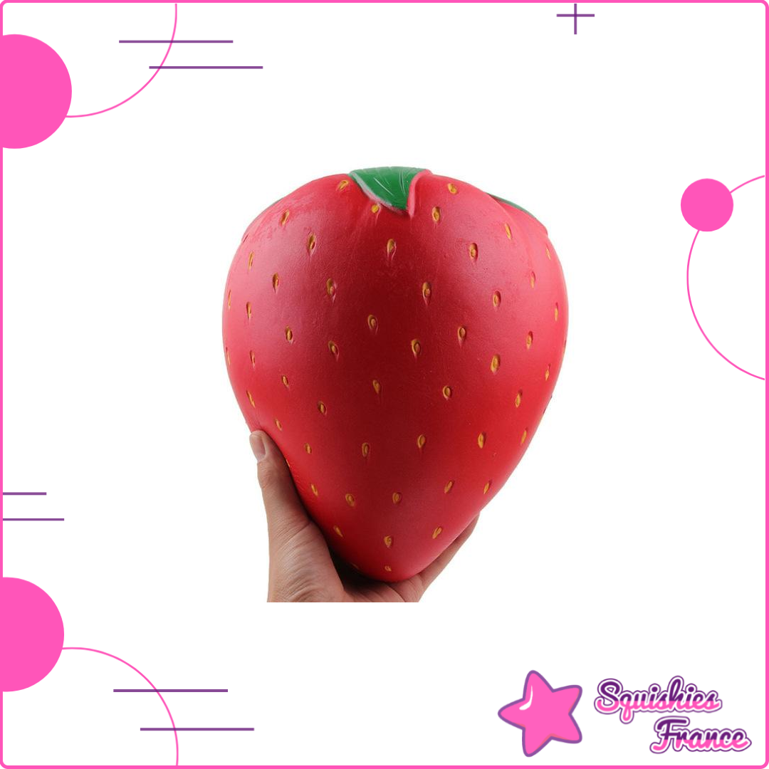 Jumbo+Squishy+fraise+-+Fruits,+XXL+-+Squishies+Франция