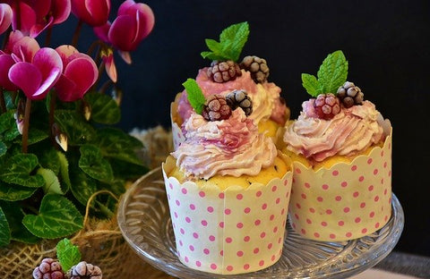 cupcake aux fruits rouges pour une pyjama party