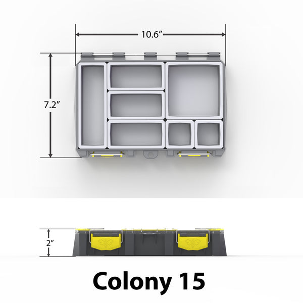 BUZBE Colony 15 Modular Tackle Box Sizing