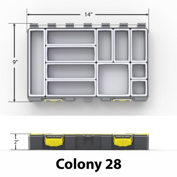 BUZBE Colony 28 Modular Tackle Box Sizing