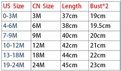 Size Chart at Limelight Variety