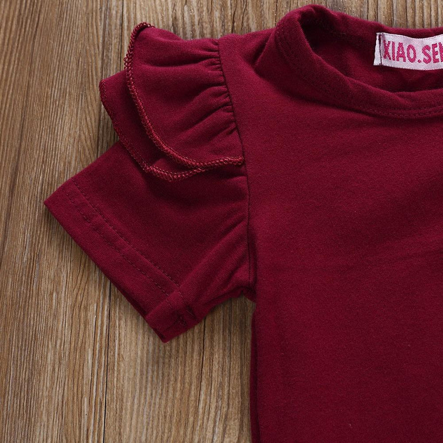 burgundy newborn dress