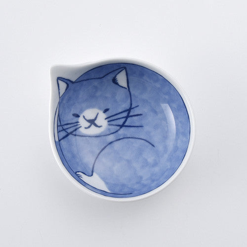 Cat Hasami Wave Children's Divided Plate, MUSUBI KILN