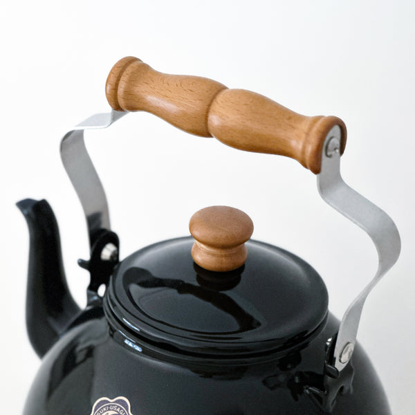 Chushin Kobo Cast Iron Tea Kettle with Wooden Handle