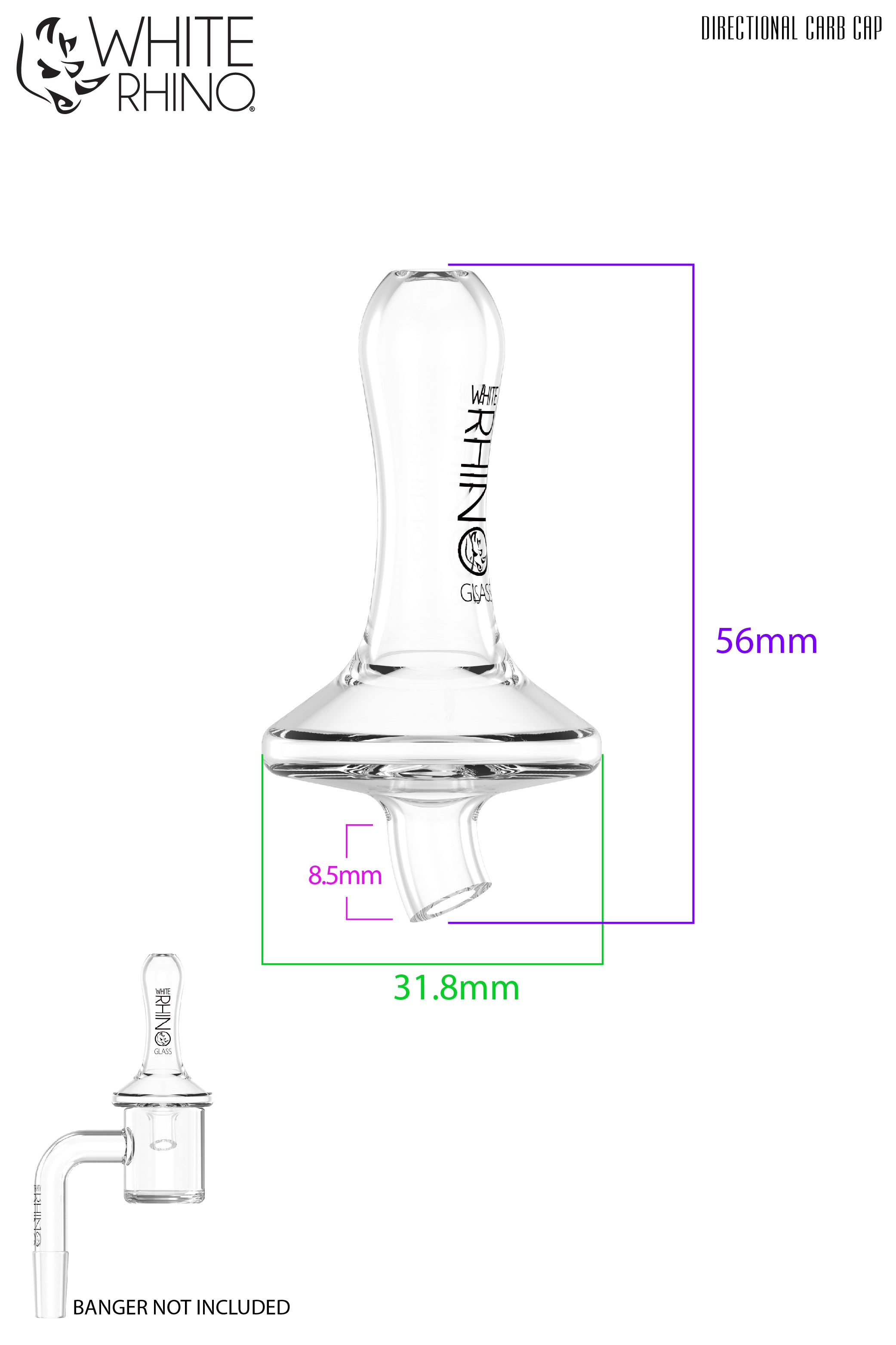 Directional Carb Cap Carb cap for banger White Rhino Products