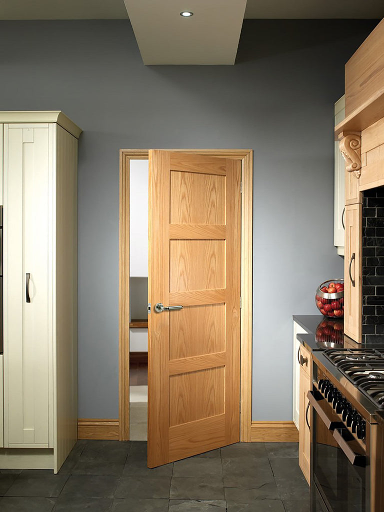 Shaker 4-Panel Pre-finished Internal Oak Door