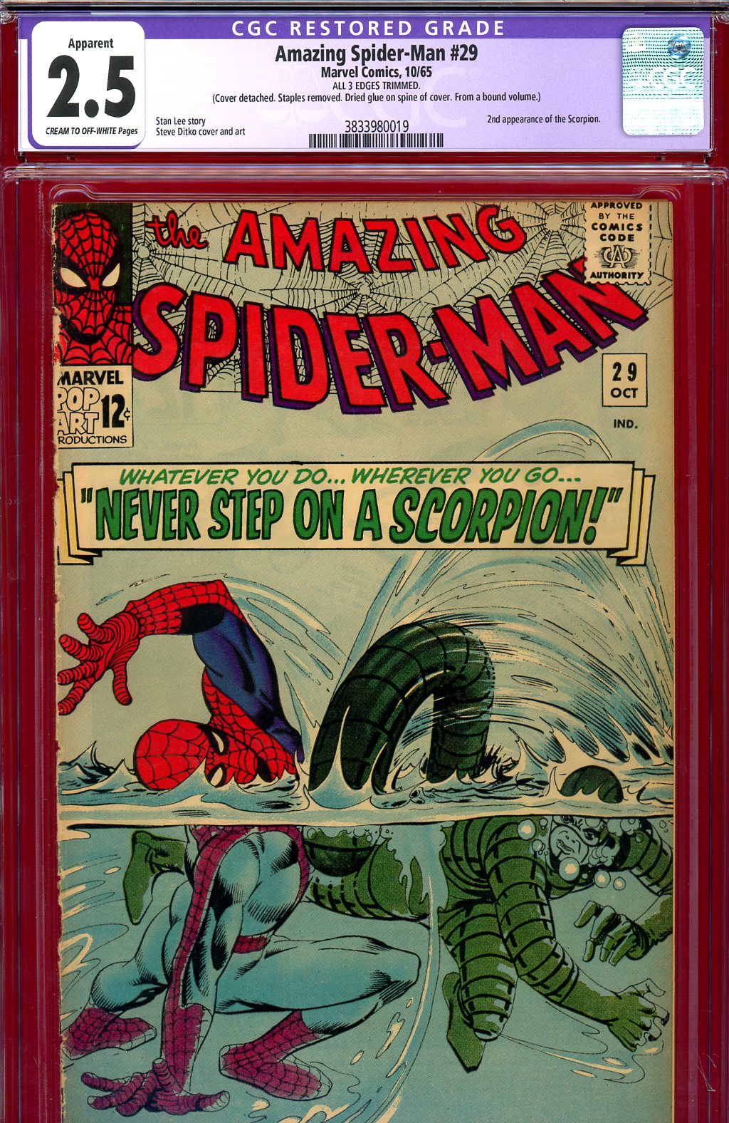 Cedar Chest Comics - Amazing Spider-Man #029 CGC graded 2.5 second