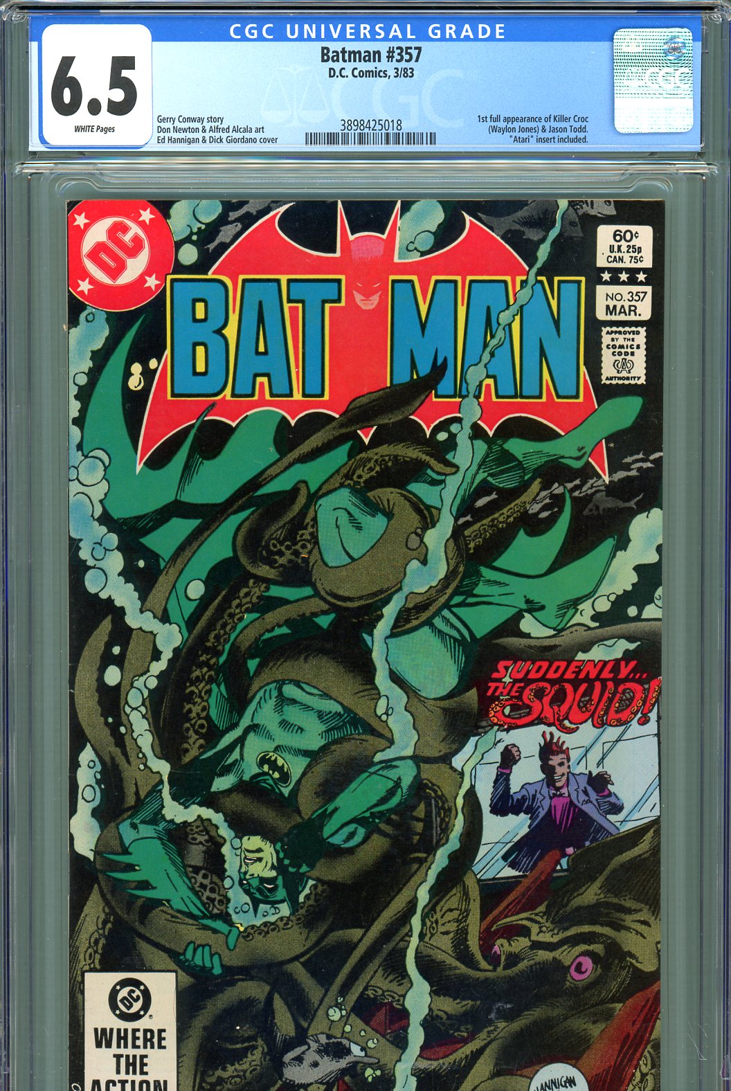 Cedar Chest Comics - Batman #357 CGC graded  - first FULL Killer Croc &  Jason Todd