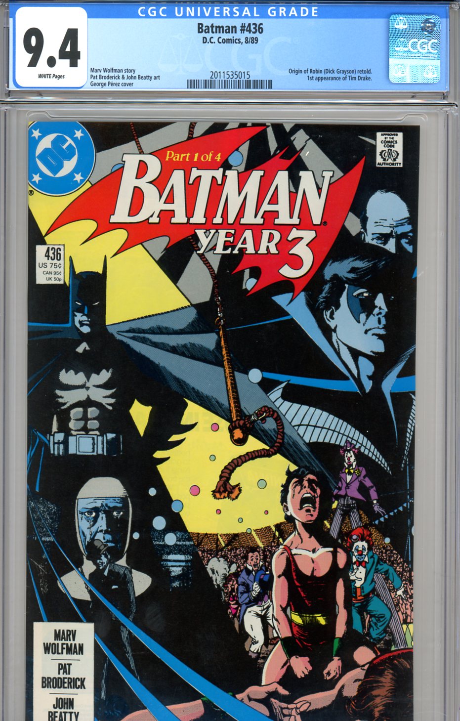 Cedar Chest Comics - Batman #436 CGC graded  first Tim Drake - SOLD!
