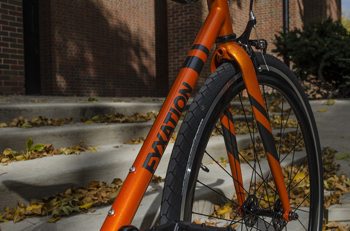 orange fixie bike