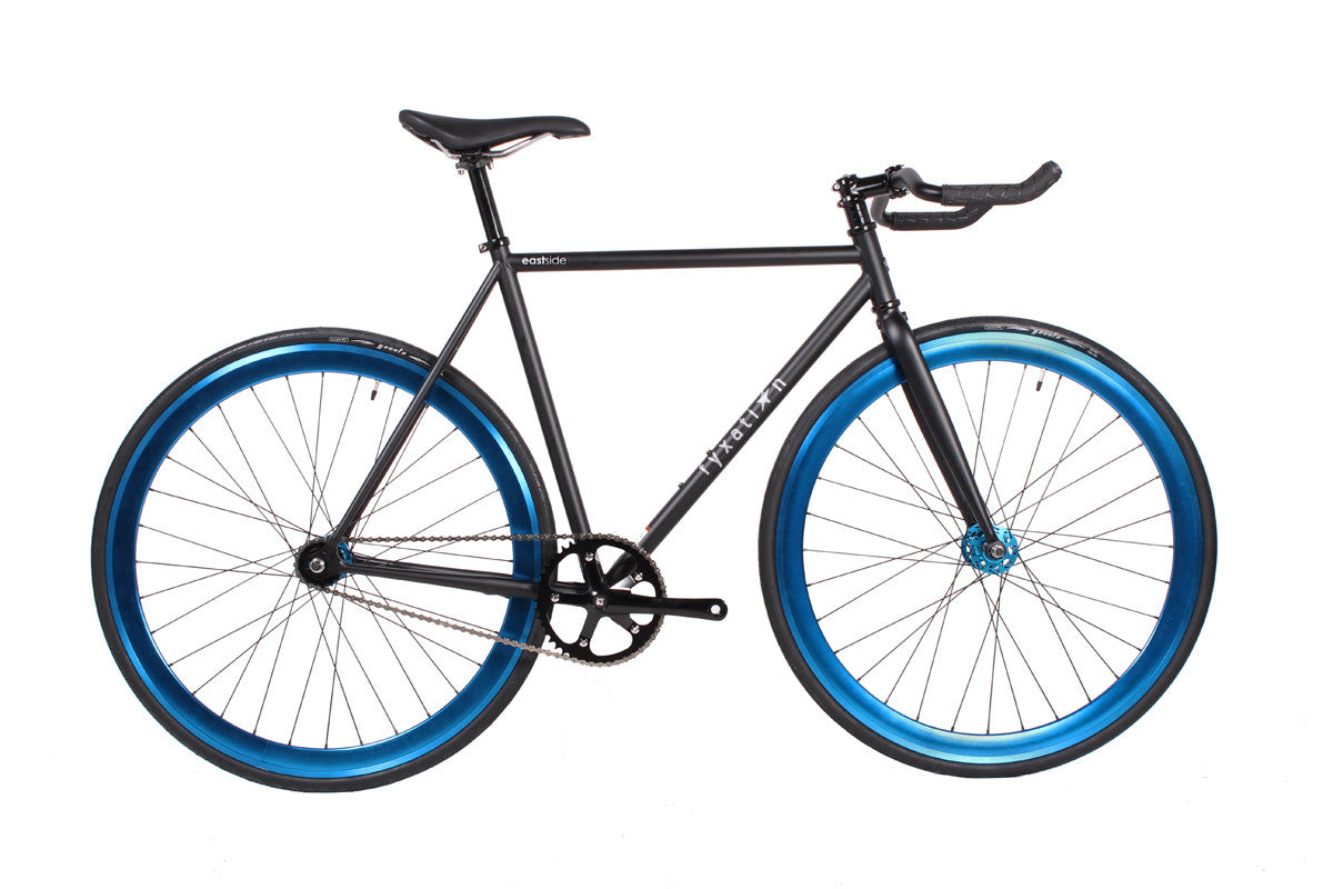 blue bike wheels