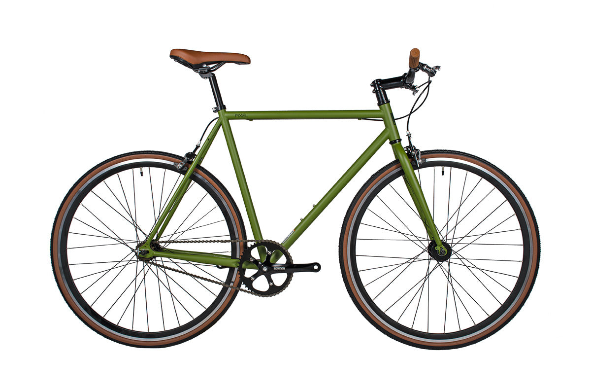 matte green bike