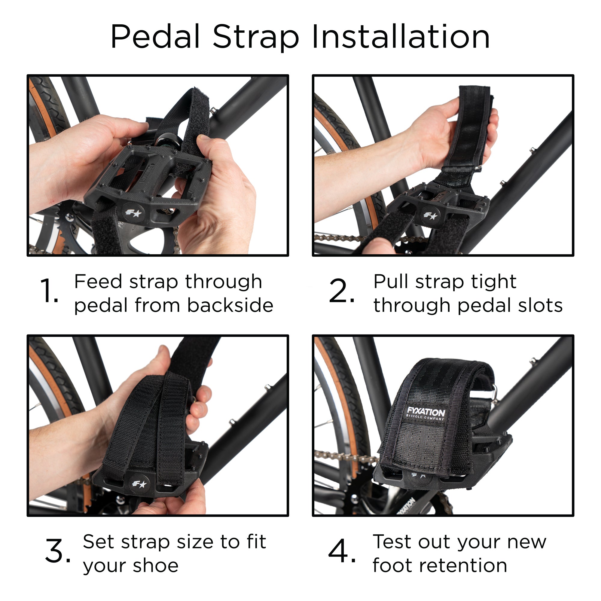 recumbent bike pedal heel straps