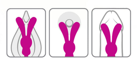 Different areas for stimulation with the Noje Quiver