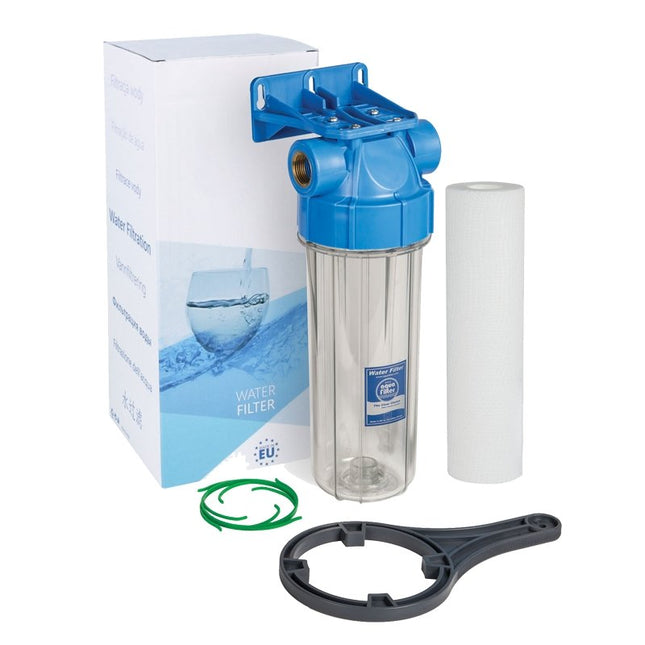 Double 10 Filter Housing Set Two Stage Water Filtration System 3/4 BSP  European Size Connection
