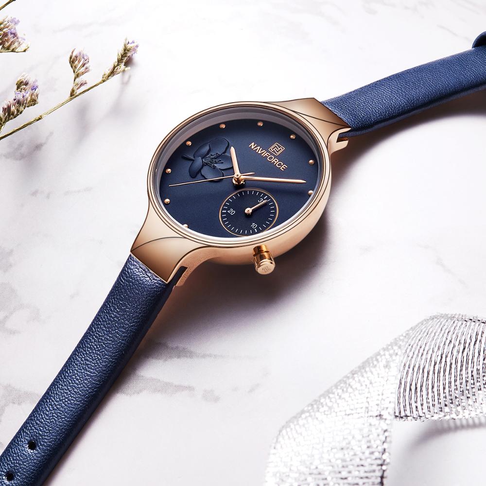Naviforce 5001 Bella Premium Women Watch - Blue  Naviforce Wristwatch